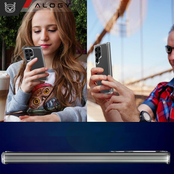 Hülle für Samsung Galaxy S24 Ultra Back Cover Hybrid Clear Case Alogy Transparent