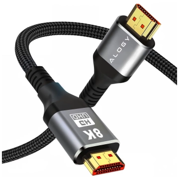 HDMI 2.1 Kabel Alogy 5m 4K 8K PREMIUM KUPFER ULTRA High Speed ​​60Hz 48GBps Schwarz