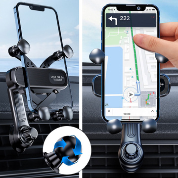 Autotelefonhalter für Autogrill, Schwerkraft, für Alogy Airvent Lüftungsschlitze, Schwarz