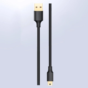 UGREEN 5-poliges vergoldetes USB-Mini-USB-Kabel 0,5 m schwarz (US132)
