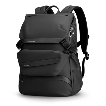 Mark Ryden Rucksack mit abnehmbarer Hüfttasche (2-in-1), Handgepäck, kostenlos, wasserdicht, 18 l, mit Laptopfach (bis 15,6 Zoll), Hüfttasche, City- und Reiserucksack, 40 x 30 x 14 cm – Schwarz