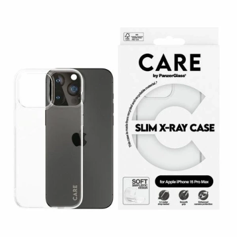 iPhone 15 Pro Max CARE von PanzerGlass Slim X-Ray Case 6,7" Transparent
