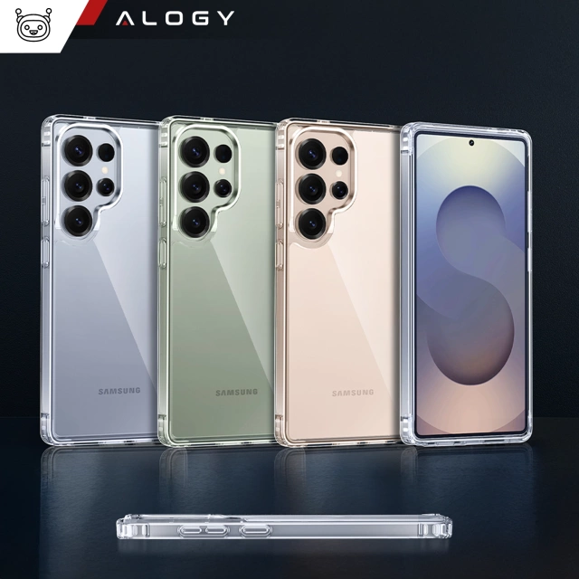 Etui do Samsung Galaxy S25 Ultra obudowa ochronna na telefon Alogy HybridShield™️ Case Przezroczyste + Szkło