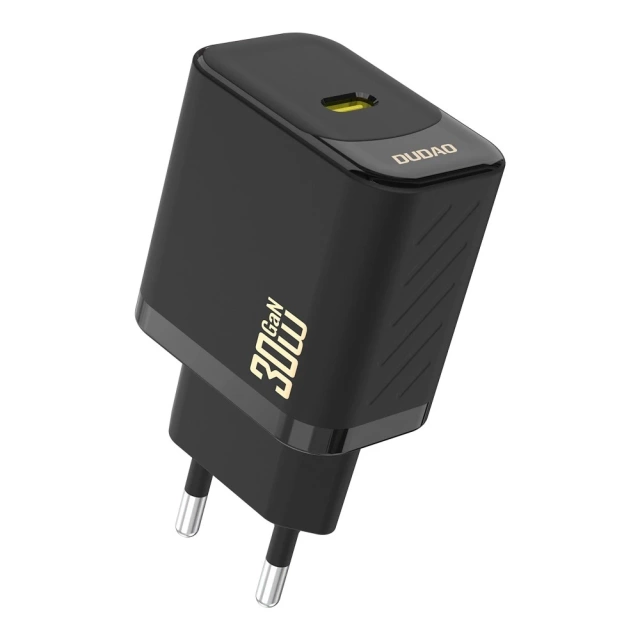 Ładowarka sieciowa Dudao A27P Czarna USB-C 30W GaN | Kompaktowa i Wydajna