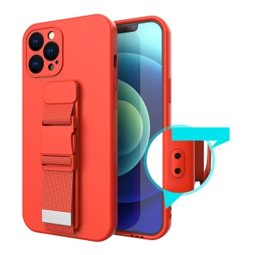 Rope Case Gel Case mit einer Kette Lanyard Tasche Lanyard iPhone 12 Pro Max marineblau