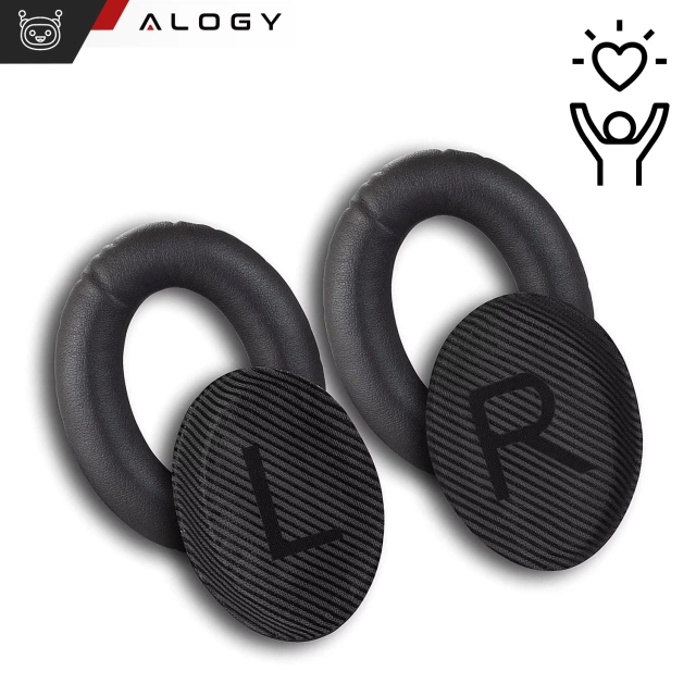 Nauszniki 2x wymienne pady gąbki do słuchawek do Bose QC35 QC25 QC15 2 AE2 QC2 Alogy Earpads Czarne