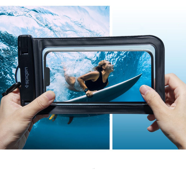 Uniwersalne etui wodoodporne na telefon 6.9 Spigen A601 IPX8 Black