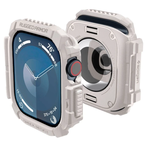 ETUI DO APPLE WATCH 10 (46MM) BEŻOWE DUNE BEIGE SPIGEN RUGGED ARMOR PRO