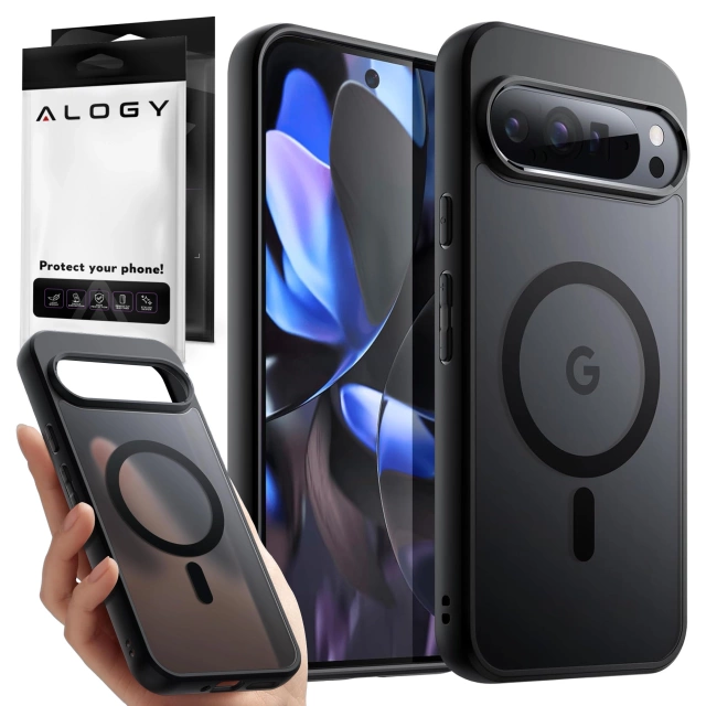 Etui do Google Pixel 9/ 9 Pro obudowa Alogy MagSafe Hybrid Matte Case pokrowiec plecki na telefon MagMat matowe Czarne