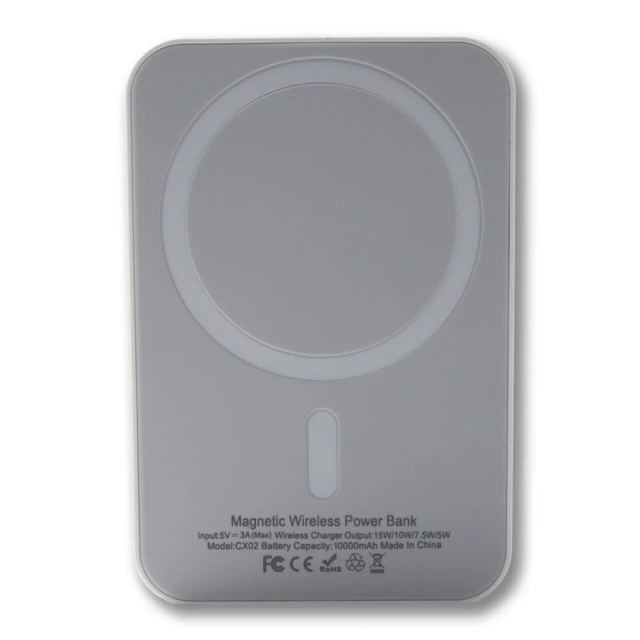 Ecobox Power Bank Bezprzewodowy MagSafe Biały 10000 mAh