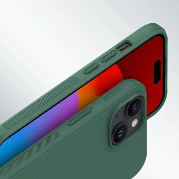 Nillkin Super Frosted Shield Pro verstärkte Hülle für iPhone 15 Plus – Schwarz