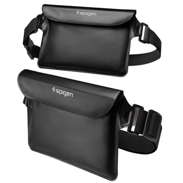 Spigen A621 IPX8 wasserdichte Hülle für Telefon Universal wasserdichte Gürteltasche Schwarz
