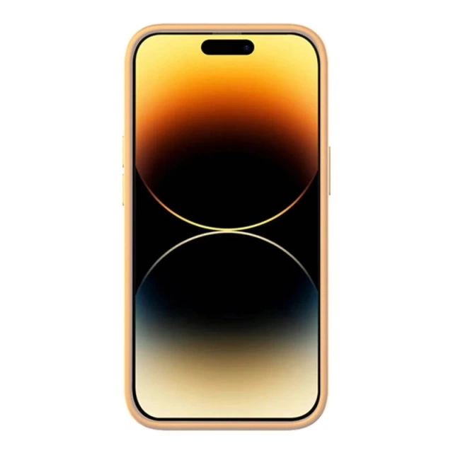 Zestaw Etui Baseus Liquid Silica Gel do iPhone 14 Pro Max (żółte) + szkło hartowane +z estaw czyszczący