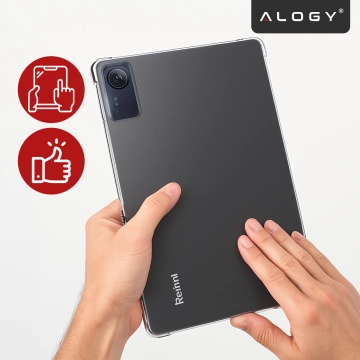 Etui Ochronne do Redmi Pad SE 11" 2023, Wzmocnione Narożniki, Smukłe i Lekkie, Antywstrząsowe ShockProof, Alogy FlexiShield™ – Przezroczyste