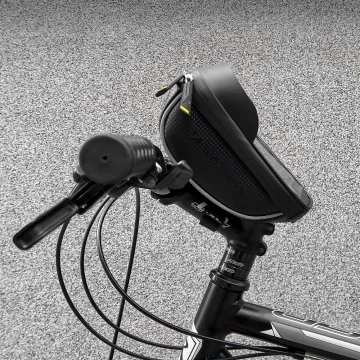 Wozinsky Fahrradlenkertasche mit Handyhülle 1 l schwarz (WBB16BK)