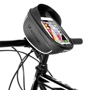 Wozinsky Fahrradlenkertasche mit Handyhülle 1 l schwarz (WBB16BK)