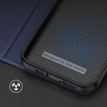 Dux Ducis Skin X2 Hülle für iPhone 14 Pro Max magnetische Flip-Cover blau
