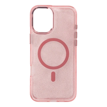 Etui Wozinsky Glitter MagSafe do Samsung Galaxy S24 FE Różowe Brokat