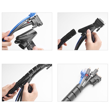 Organizator kabli w tubie UGREEN LP121, 5m (czarny)