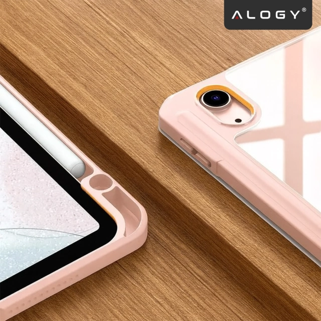 Etui Ochronne do Apple iPad 10.9" 10 Gen 2022 / iPad 11" A16 11 Gen 2025 Hybrydowe z Miejscem na Rysik, Składana Okładka z Funkcją Podstawki 2w1, Alogy HybridBook™ Case – Marble Pink