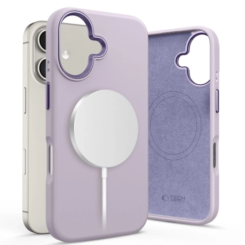 Etui für iPhone 16 Tech-Protect Silikon Pure MagSafe Mauve