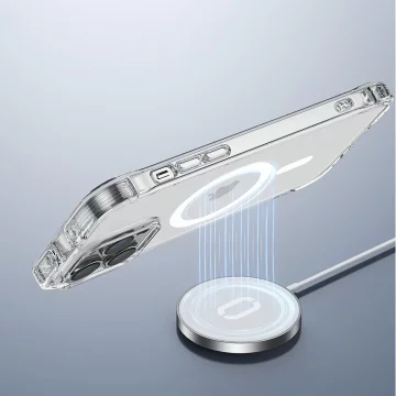 Joyroom Magnetic Defender Magnetische Hülle für iPhone 14 Pro Gepanzerte Hülle mit Hakenständer Klar (MagSafe-kompatibel)
