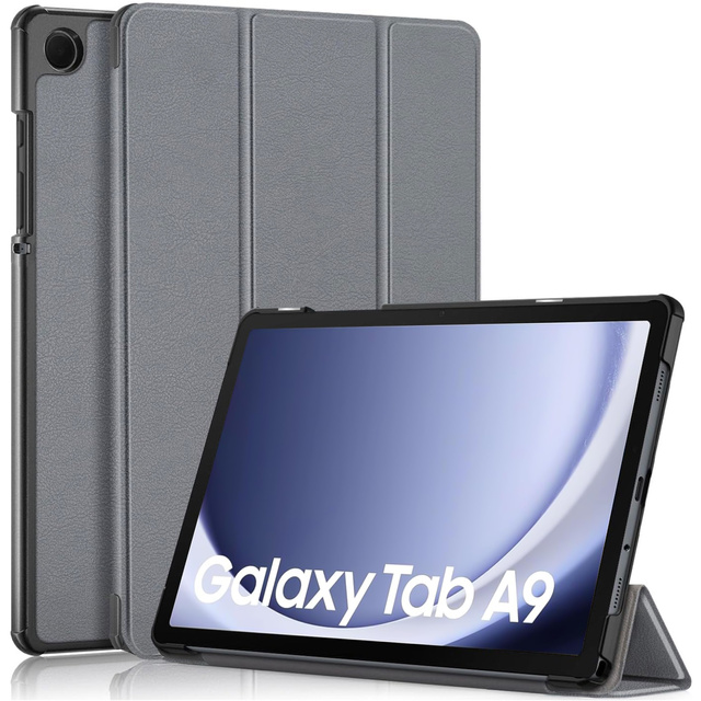 Etui do Samsung Galaxy Tab A9 2023 8.7" X110 / X115 obudowa na tablet Case Alogy Book Cover Szare + SZKŁO HARTOWANE