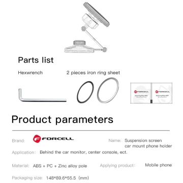 Magnetische Autohalterung Forcell IronSecure MagSafe Metal