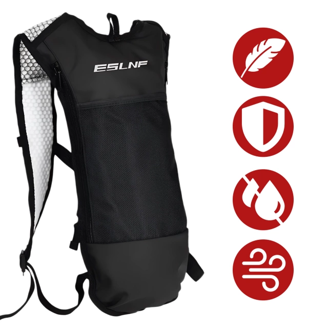 Plecak rowerowy na plecy torba z pojemnikiem bukłakiem 2L na napój dla rowerzysty kolarski do biegania Czarna