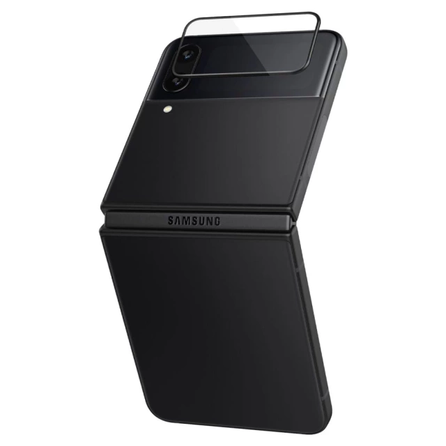 Szkło hartowane Spigen Glass FC ”EZ FIT” + ramka Film 2-pack do Samsung Galaxy Z Flip 4 Black