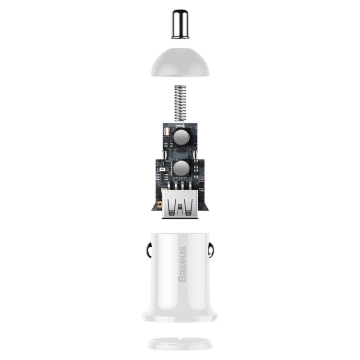 Baseus Grain Pro Autoladegerät 2x USB 4,8 A weiß (CCALLP-02)