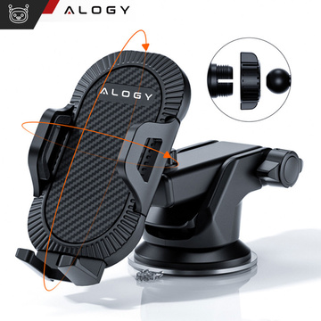 Alogy 3-in-1-Autotelefonhalter für Fenster, Fenster, für Armaturenbrett, Kühlergrill, Cockpit, Schwarz