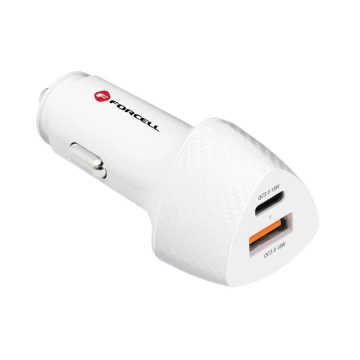 Ładowarka samochodowa Forcell Carbon 38W PD 3.0 + QC 3.0 USB-C i USB