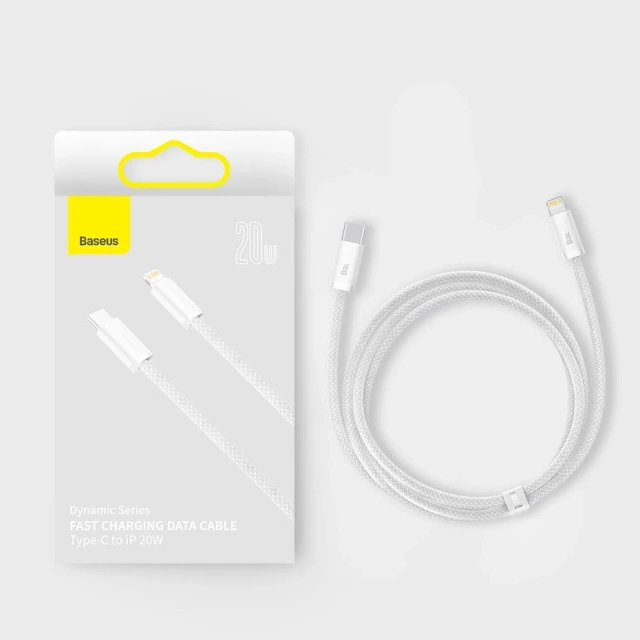 Baseus Dynamic kabel USB Typ C - Lightning Power Delivery 20W 1m biały (CALD000002)