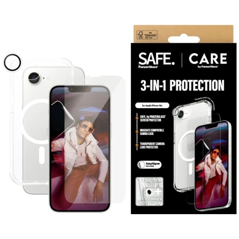 Zestaw Ochronny do iPhone 16: etui, folia ochronna, osłona kamery