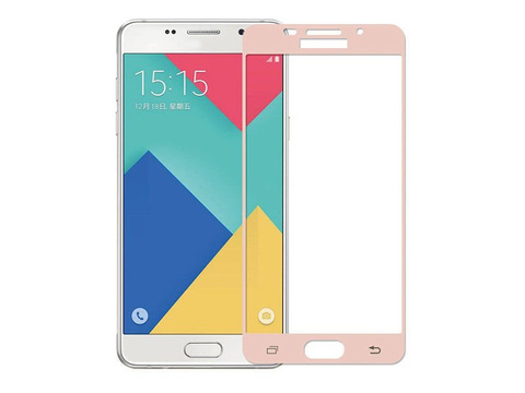 Gehärtetes Glas Vollbild Samsung Galaxy A5 2016 Pink