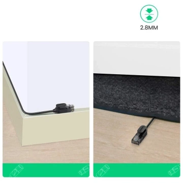 Kabel UGREEN Ethernet Patchkabel RJ45 Cat 6A UTP 1000Mbps 5 m schwarz (70654)