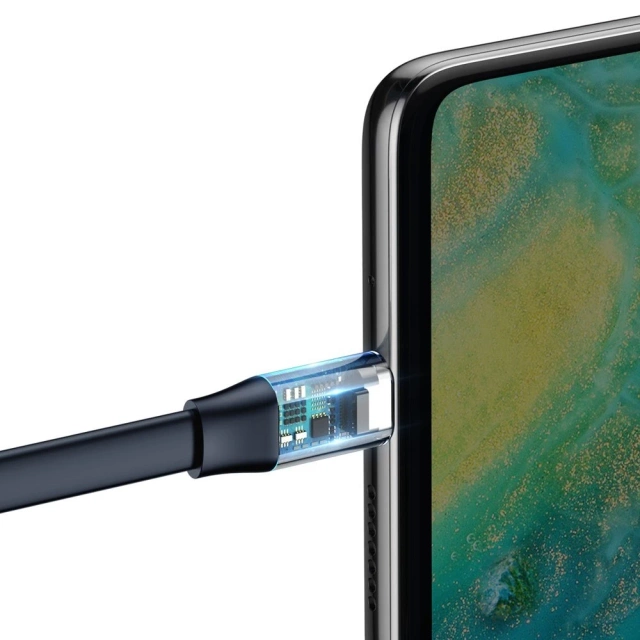 Baseus Simple płaski kabel przewód USB / USB Typ C SuperCharge 5A 40W Quick Charge 3.0 QC 3.0 23cm złoty (CATMBJ-BV3)