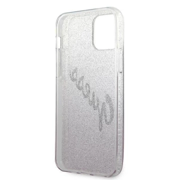 Guess GUHCP12LPCUGLSPI iPhone 12 Pro Max 6,7" różowy/pink Hardcase Glitter Gradient Script