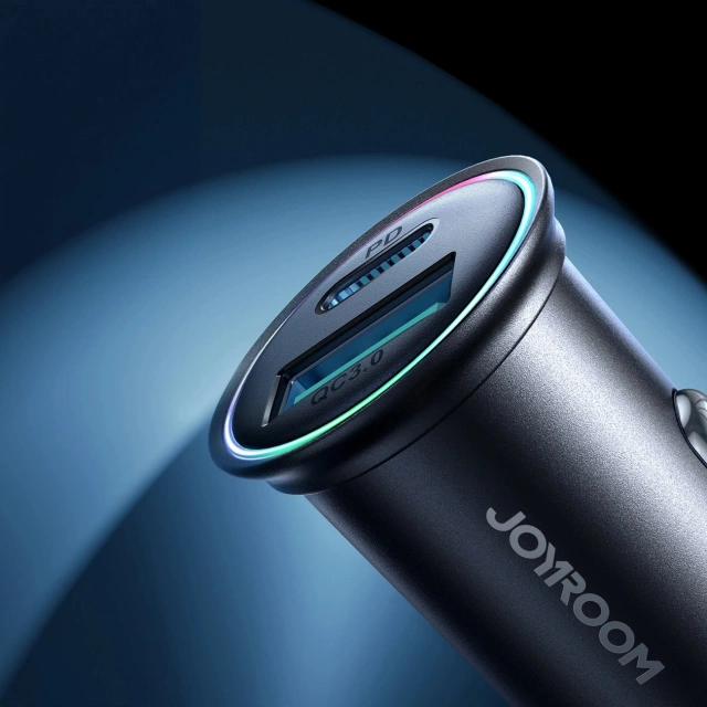 Mini ładowarka samochodowa Joyroom JR-CCN04 60 W USB-A & USB-C – czarna
