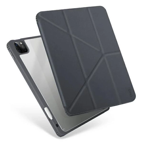 UNIQ etui Moven iPad Pro 12.9 2020 / 2021 / 2022 / iPad Air 13 2024 Antimicrobial szary/charcoal grey