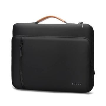 Wasserdichte Laptoptasche von Bange für Laptops bis 14 Zoll (34 x 26 x 3,5 cm), ideal für Arbeit und Flugreisen, mit Tragegriff, für Damen und Herren, Schwarz
