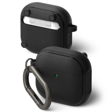 Etui do Apple AirPods 4 Ringke Onyx MagSafe Black Karabinczyk