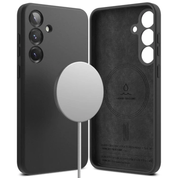 Etui für Samsung Galaxy S25 Schwarz Ringke Silikon Magnetisch MagSafe
