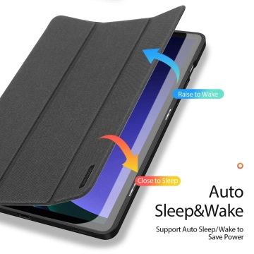 Dux Ducis Domo Flip- und Smart-Sleep-Hülle für Samsung Galaxy Tab S9 – Schwarz