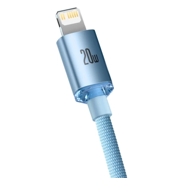 Baseus Crystal Shine Series USB Type C - Lightning Kabel Schnellladung Power Delivery 20W 1.2m blau (CAJY001303)
