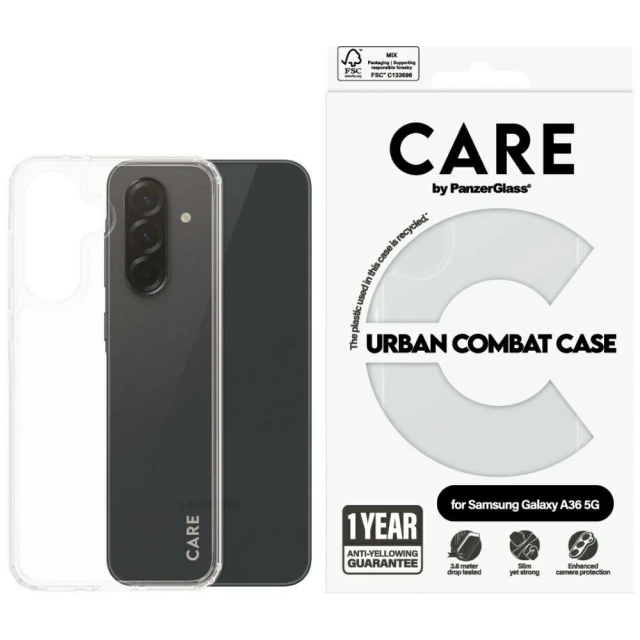 Etui do Samsung Galaxy S25 CARE by PanzerGlass Flagship Case Przezroczyste