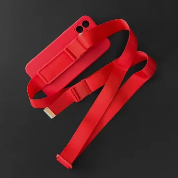 Rope Case Gel Case mit Kette Lanyard Tasche Lanyard iPhone 12 mini dunkelgrün