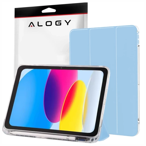 Etui do Apple iPad 11gen. 11" 2025 / 10gen. 10.9" 2022 Ochronne Hybrydowe z Miejscem na Rysik, Składana Okładka, Funkcja Podstawki, Alogy HybridBook™ Case – Błękitne