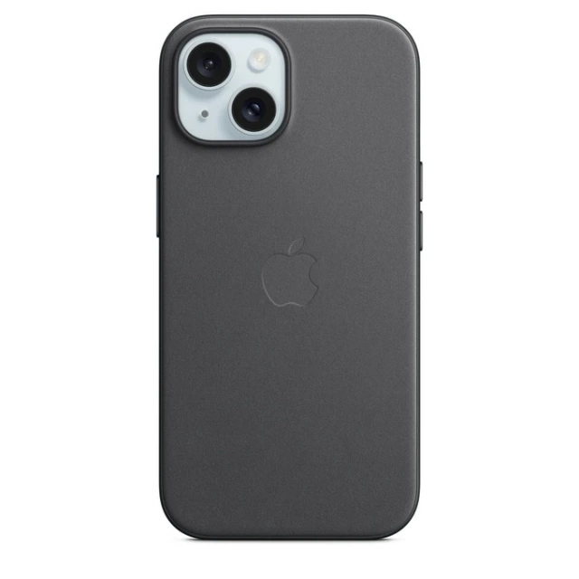 Etui für Apple iPhone 15 mit MagSafe, Farbe Schwarz – FineWoven Case